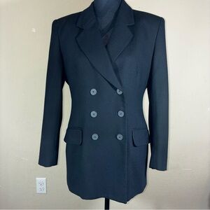 🔥🔥 Jones New York Classic Black Women's Blazer 100% Worsted Wool
